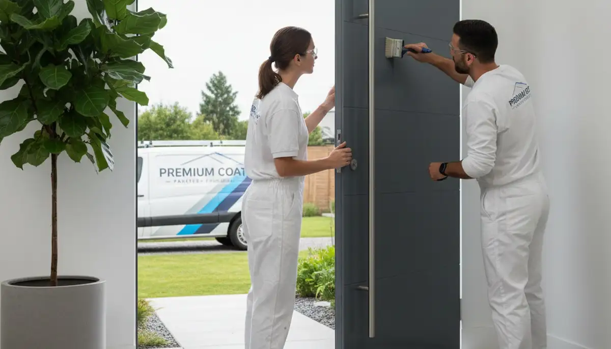 Professional door painting service in Columbus, OH enhancing curb appeal with durable finishes