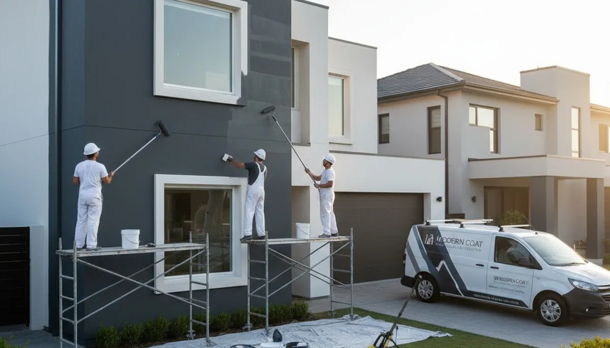 Professional exterior house painters applying weather-resistant paint in Columbus, OH
