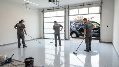 Professional garage floor epoxy coating in Columbus, OH by local house-painting experts