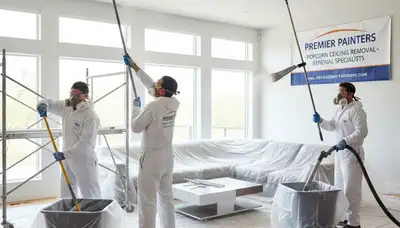 Professional popcorn ceiling removal service in Columbus, OH transforming textured ceilings