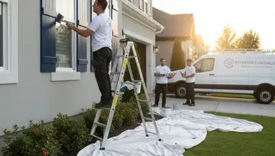 Professional shutter painting service in Columbus, OH enhancing curb appeal and weather protection