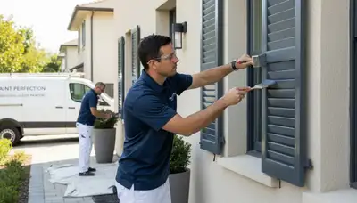 Professional shutter painting in Columbus, OH enhancing curb appeal and weather protection