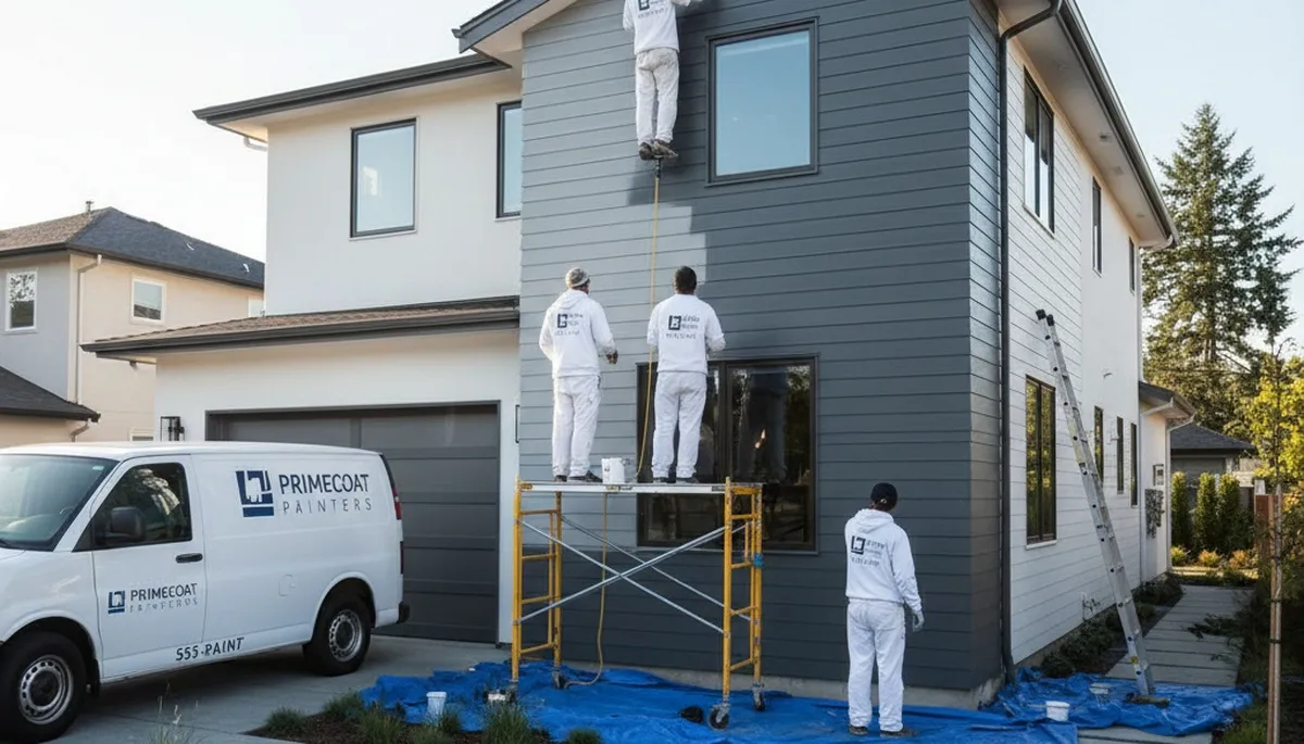 Professional siding painters in Columbus, OH applying durable exterior paint for home protection