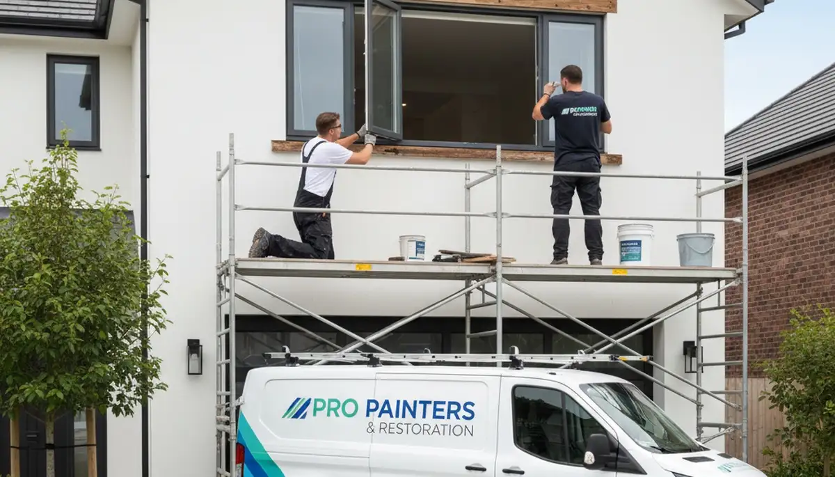 Professional wood rot repair on home exterior in Columbus, OH by local house painting experts